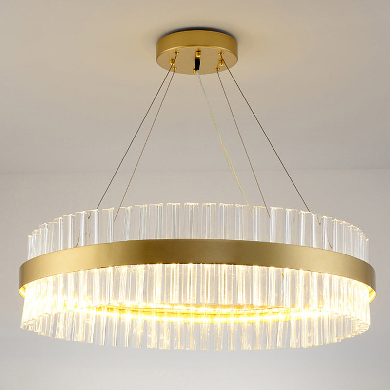 Lampada a sospensione rotonda in stile lussuoso leggero.