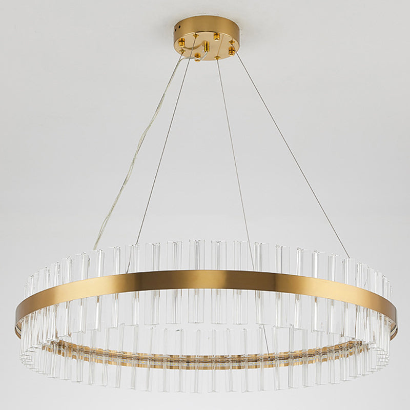 Lampada a sospensione rotonda in stile lussuoso leggero.