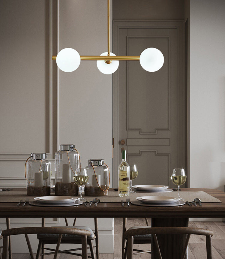 Glass Round Island Lighting Fixture Modern Chandelier Lighting Fixture for Dinning Room