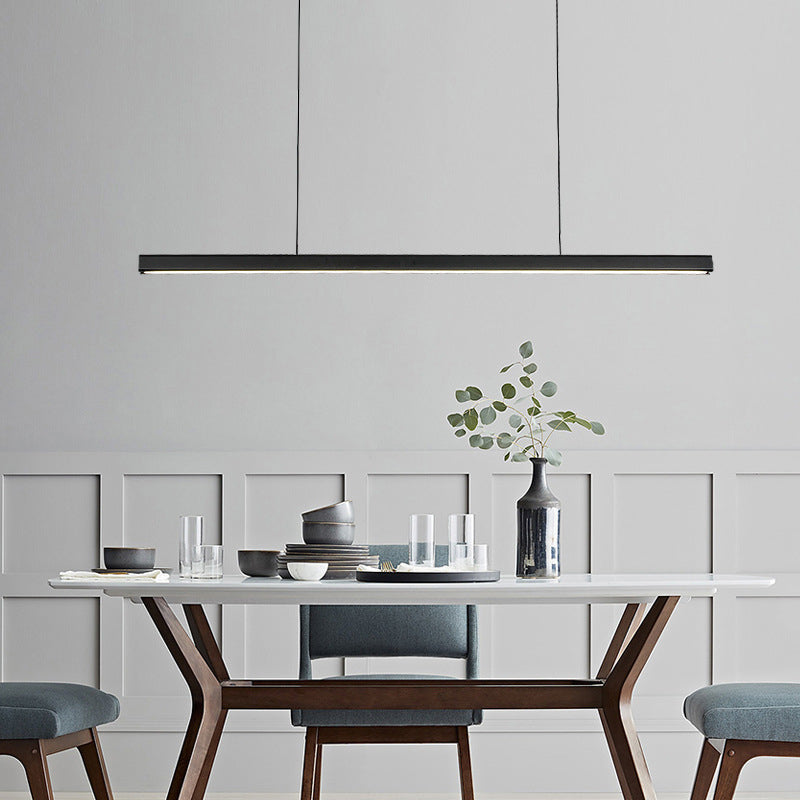 Moderne minimalistische stijl lineair eilandlamp Licht Wood hanglampje