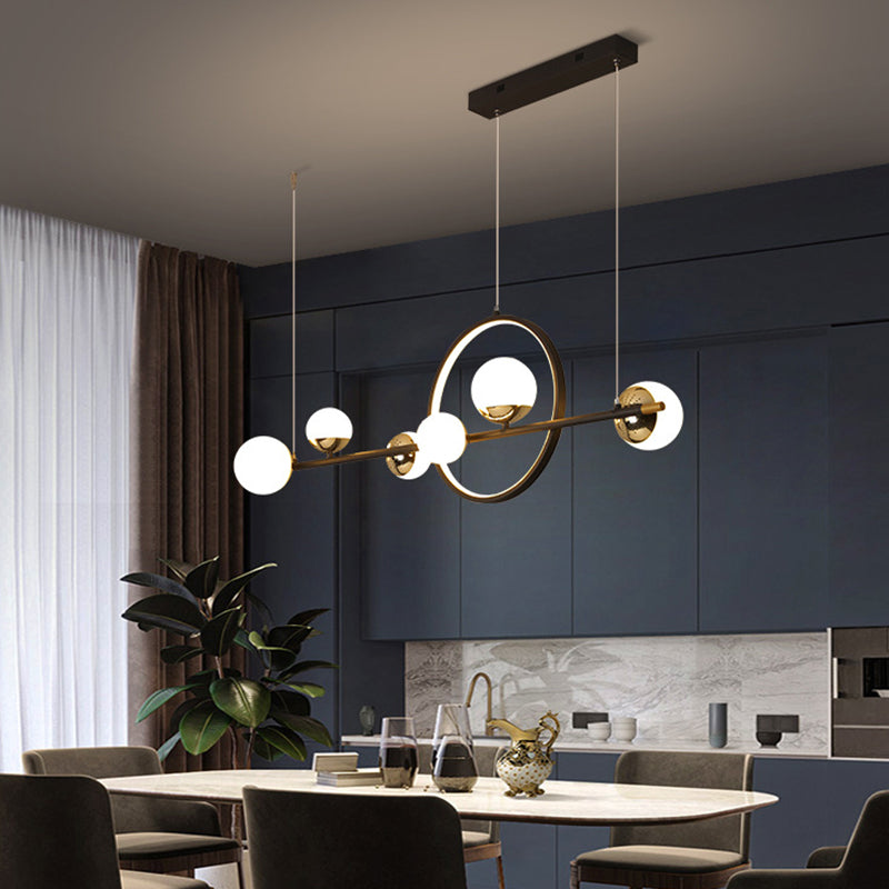 44 "lunghezza in stile contemporaneo a led isola leggera 7 luci minimalismo design sala da pranzo appiccicogeni