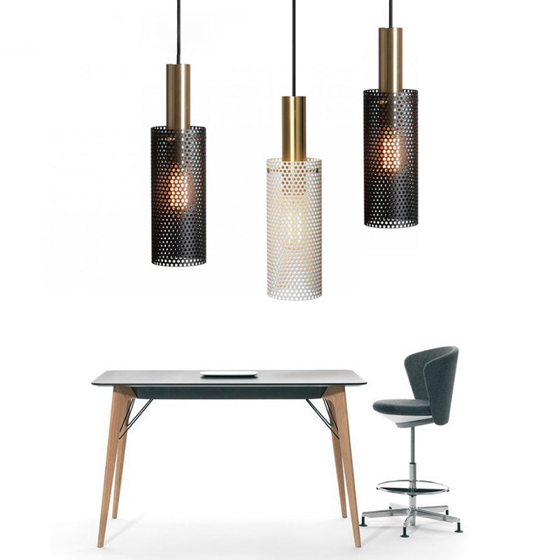 Witte honingraat hanger lamp postmodern 1-licht metaalhanglicht voor slaapkamer