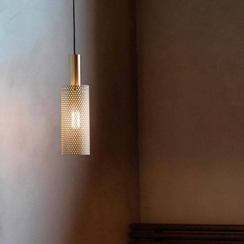 Witte honingraat hanger lamp postmodern 1-licht metaalhanglicht voor slaapkamer