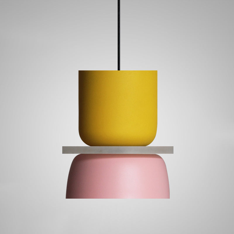 Macaron Aiughting 1 Lift Aiughting Aibrigatura geometrica Luce del soffitto con tonalità metallica