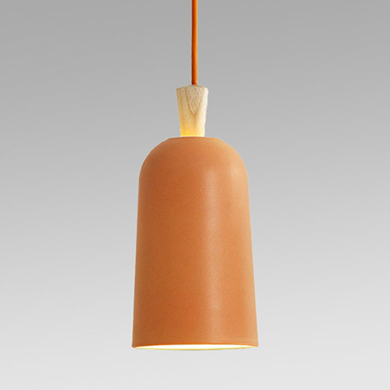 Gearceerd restaurant hanglampverlichting metaal 1 kop macaron -stijl hangende lamp armatuur