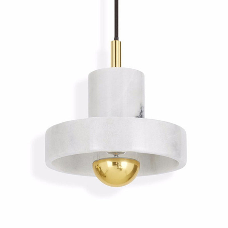 Style nordique Marble suspension de marbre léger simple simplicité simplicité lampe en suspension pour chambre à coucher