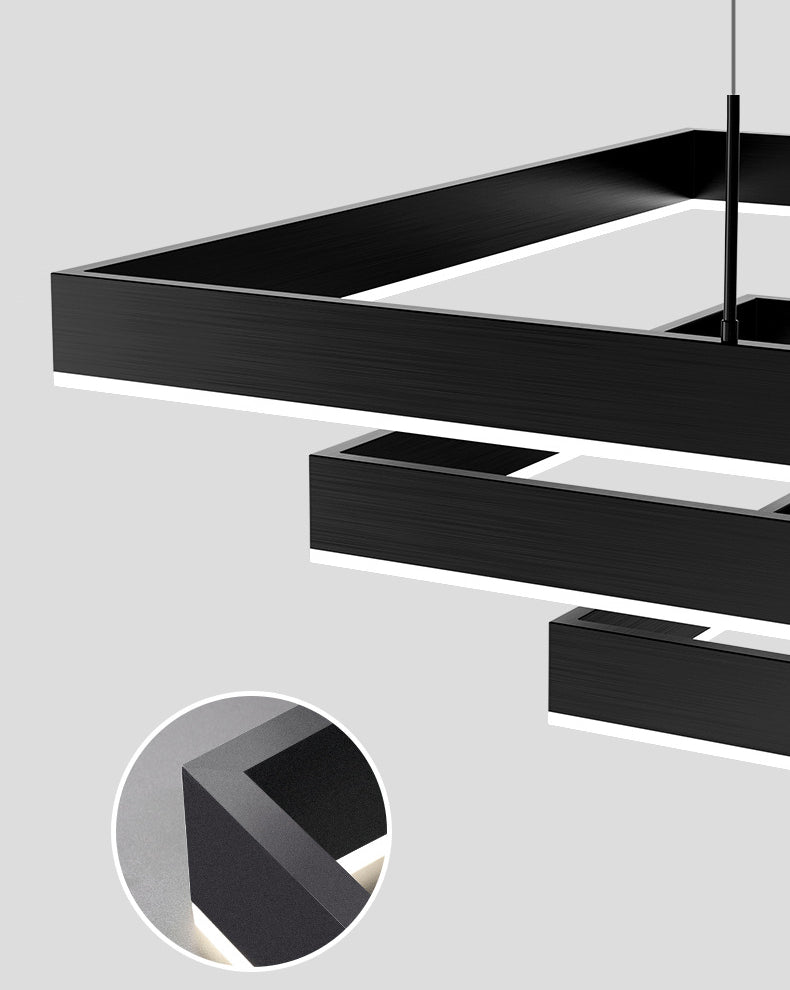 Square Pendant Light Fixture Modern Minimalist Style Acrylic Pendant Light