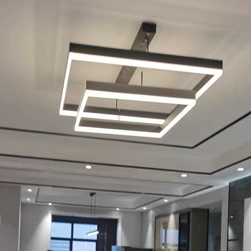 Square Pendant Light Fixture Modern Minimalist Style Acrylic Pendant Light