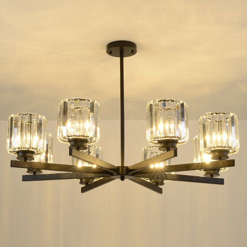 Lichte moderne luxe stijl verticale hanger verlichtingsarmaturen kristal hanglampje