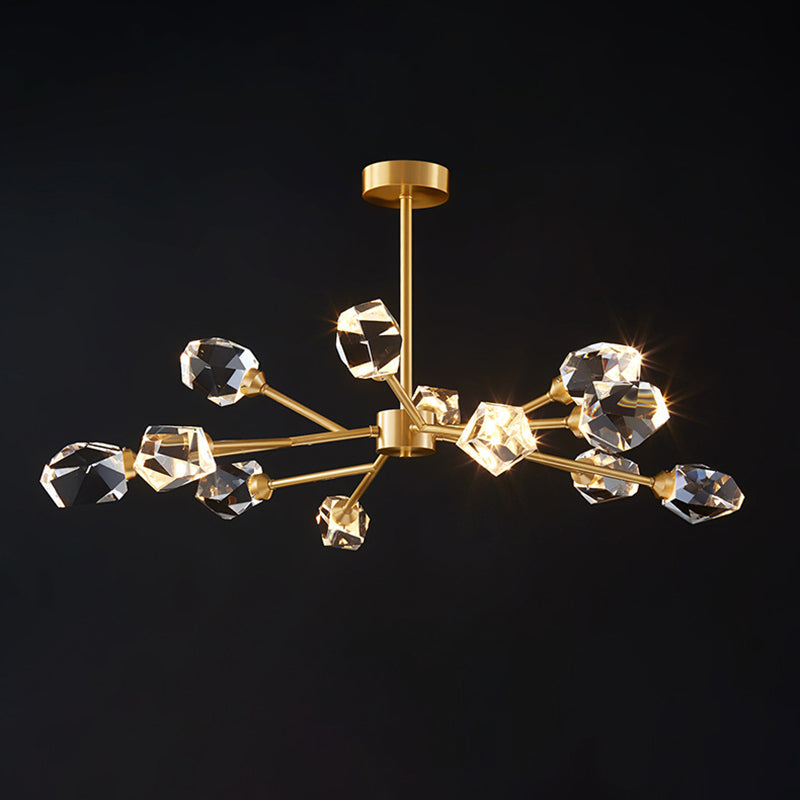 Postmodern Luxury Style Spray Pendant Chandelier Crystal Hanging Lamp