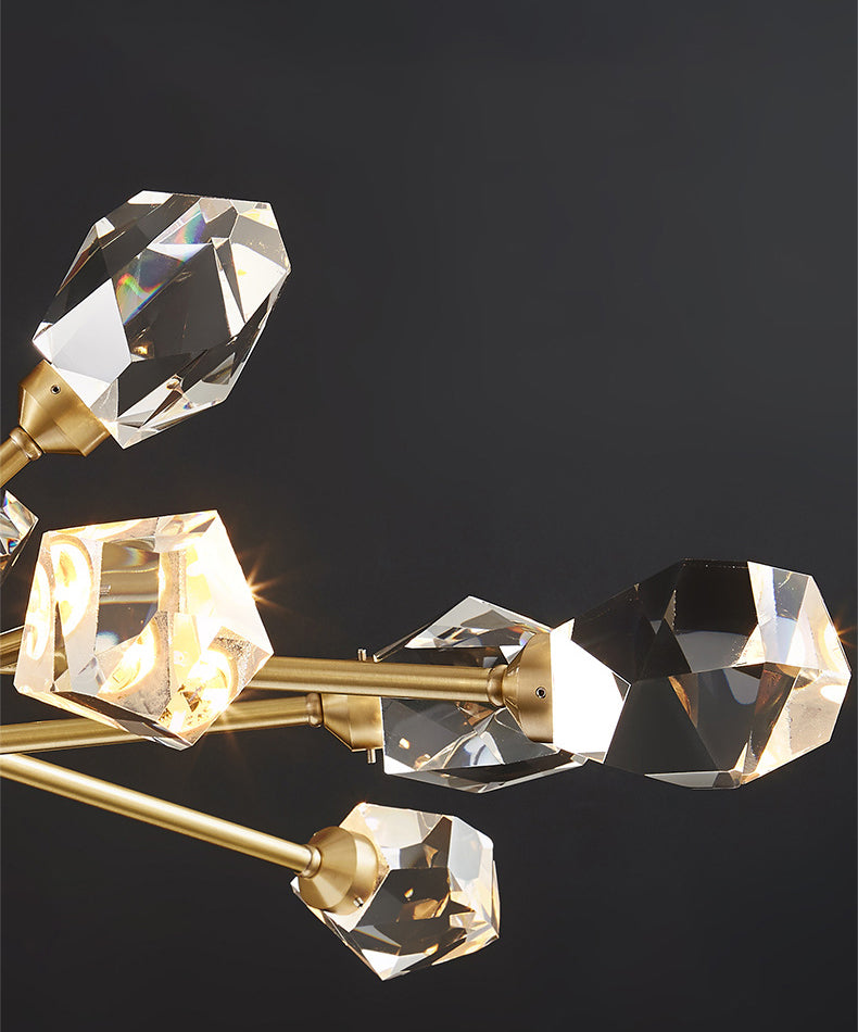 Postmodern Luxury Style Spray Pendant Chandelier Crystal Hanging Lamp