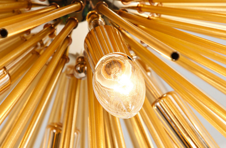 Simplicità post-moderna a 12 luci lampadario in alluminio dorato in alluminio a forma di lampada a sospensione creativa a forma di ristorante per il ristorante