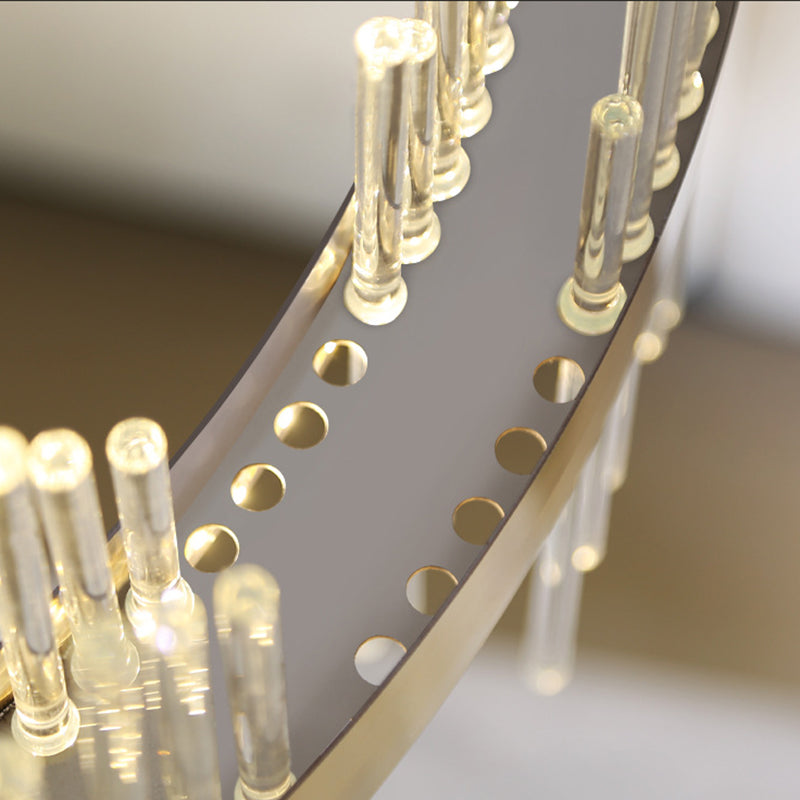 Luci a soffitto cilindriche a sospensione Lampada sospesa in stile di lusso moderno