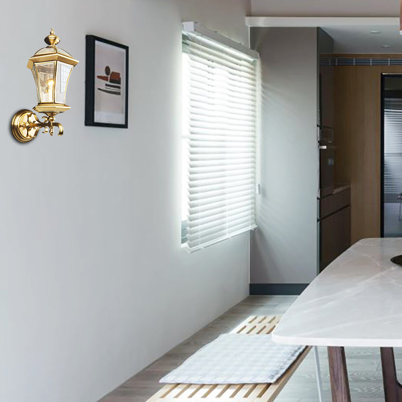 Metal Birdcage Sconce Light Traditionalism 1 Head Brass Living Room Wall Lighting Fixture