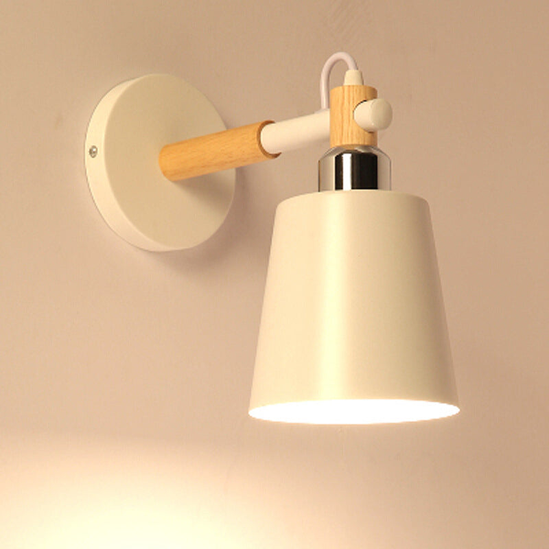 Nordic Style Cone-Shaped Wall Light 1 Light Iron Wall Lamp for Living Room