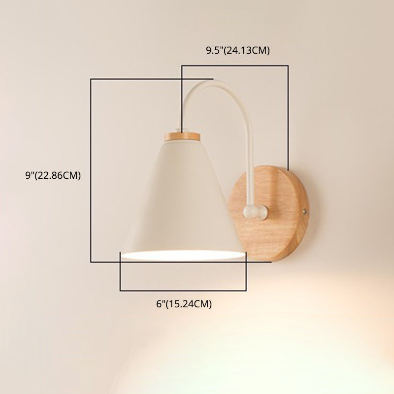 Taps toelopende kinderen slaapkamer wandlichtkit metaal 1-licht macaron wandmontage lamp