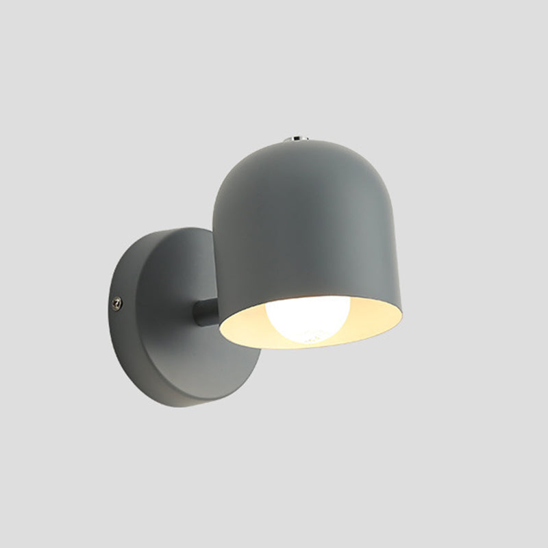 Macaron Style Dome Wall Light 1 Light Iron Wall Lamp for Child Bedroom