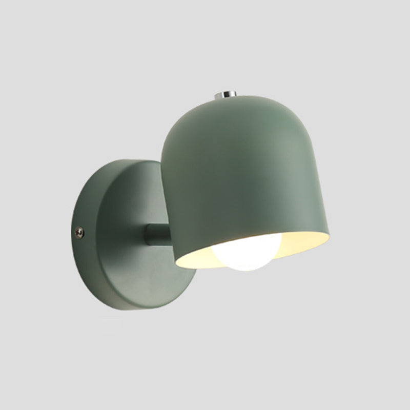 Macaron Style Dome Wall Light 1 Light Iron Wall Lamp for Child Bedroom