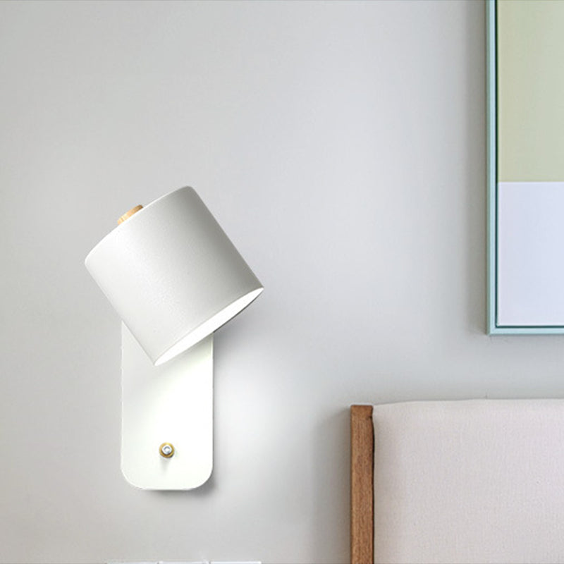 Nordic Modern Style 1 Light Wall Light Metal Cylindrical Wall Light for Living Room