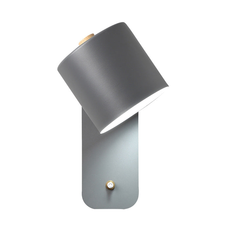 Nordic Modern Style 1 Light Wall Light Metal Cylindrical Wall Light for Living Room