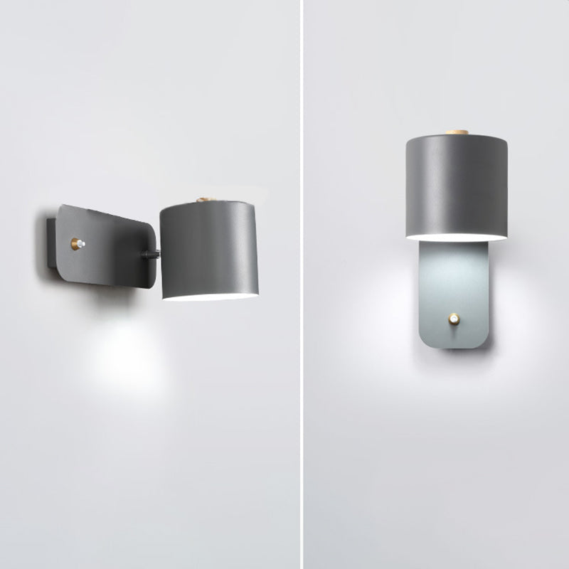 Nordic Modern Style 1 Light Wall Light Metal Cylindrical Wall Light for Living Room
