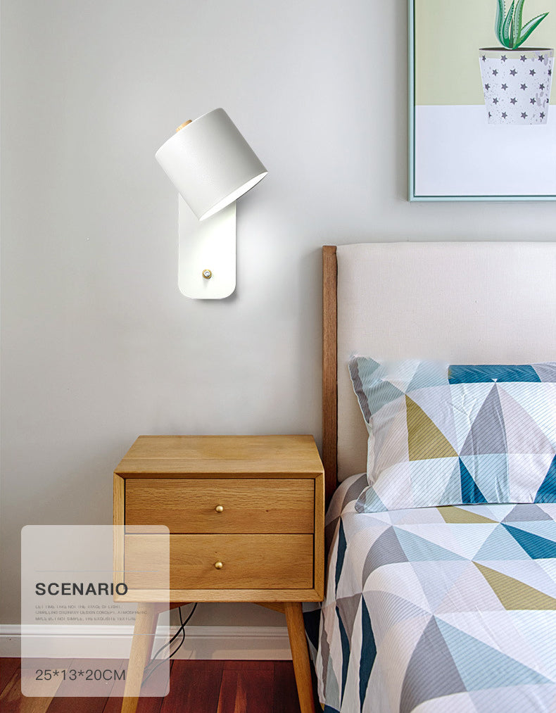 Nordic Modern Style 1 Light Wall Light Metal Cylindrical Wall Light for Living Room