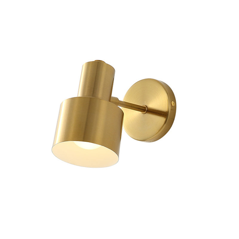 Postmodern Swing Arm Wall Sconce Metallic Wall Mounted Lighting for Coffee Shop