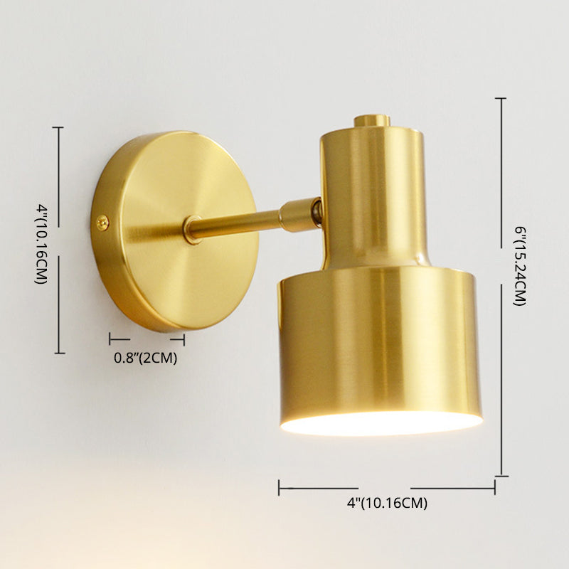 Postmodern Swing Arm Wall Sconce Metallic Wall Mounted Lighting for Coffee Shop
