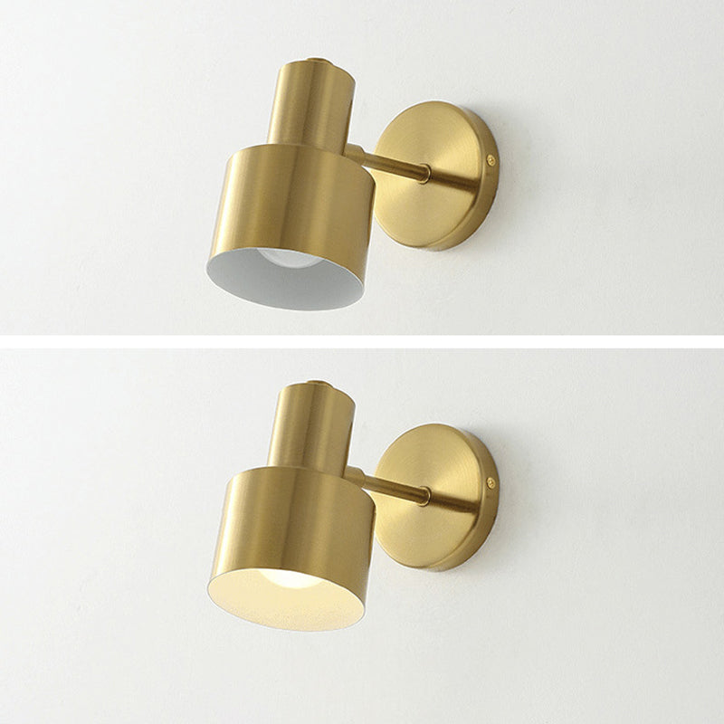 Postmodern Swing Arm Wall Sconce Metallic Wall Mounted Lighting for Coffee Shop