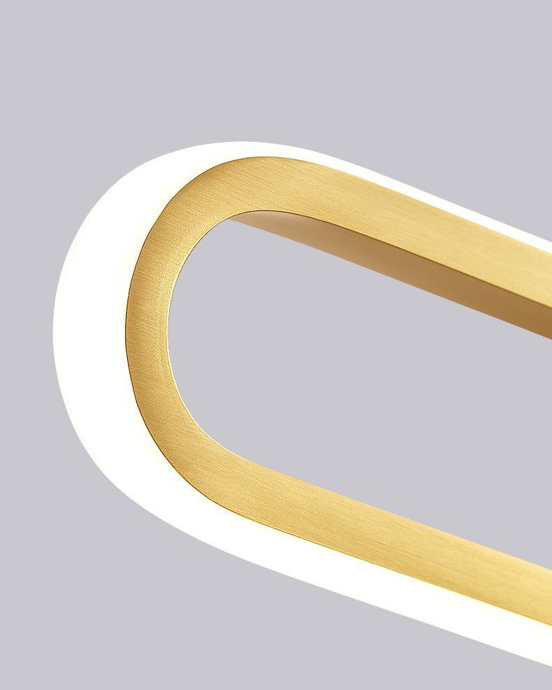 Postmodern Oval Ring Wall Mounted Lights Acrylic Flush Mount Wall Sconce for Bathroom