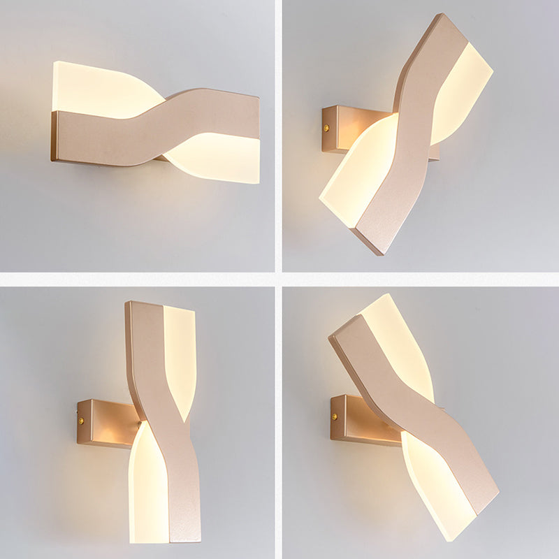 Contemporary Style Wall Light Rotatable LED Acrylic Sconce Light Fixture for Bedside