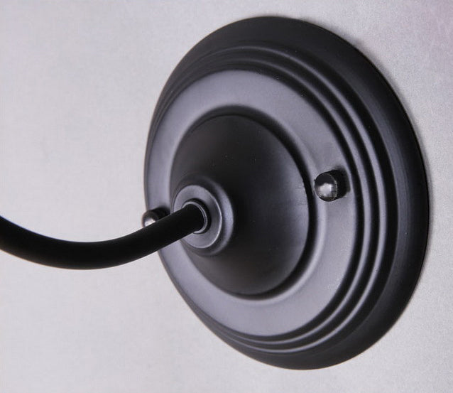 Industrielle Wandleuchte ein leichtes Licht moderner klarer Glasschatten Wandleuchte in Schwarz