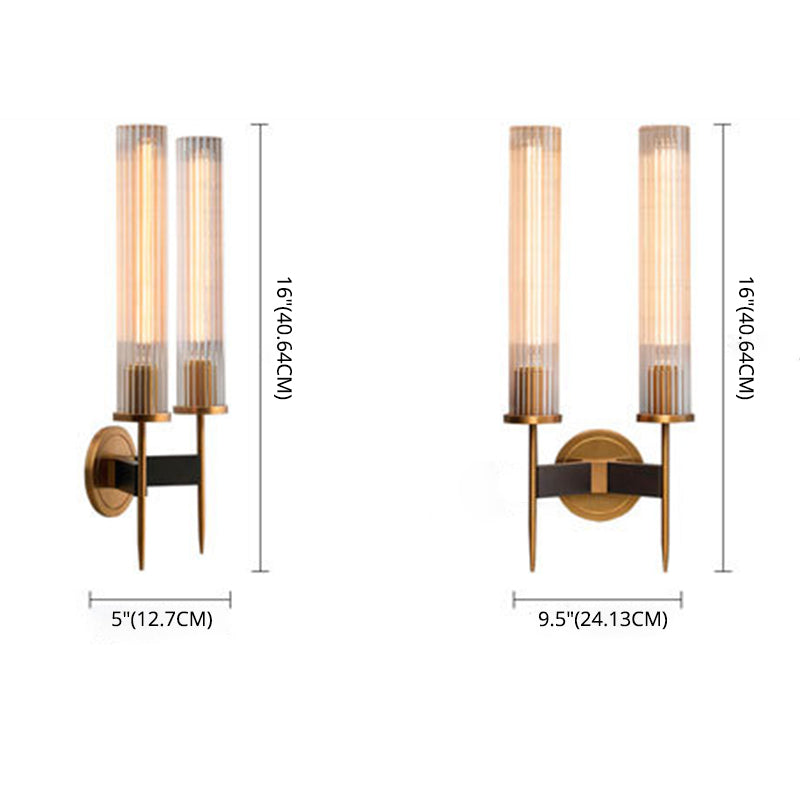 Lampe murale en verre d'éclairage mural cylindrique contemporain pour le salon