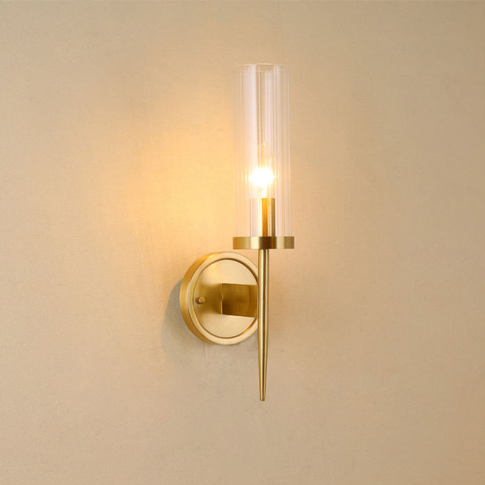 Lampe murale en verre d'éclairage mural cylindrique contemporain pour le salon