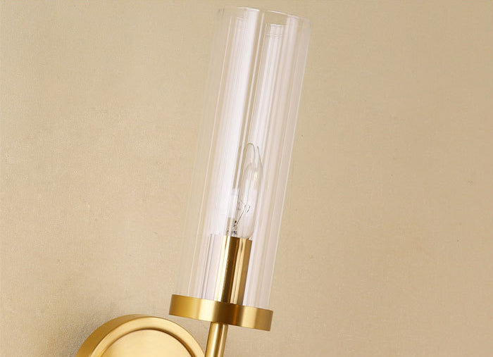 Lampe murale en verre d'éclairage mural cylindrique contemporain pour le salon