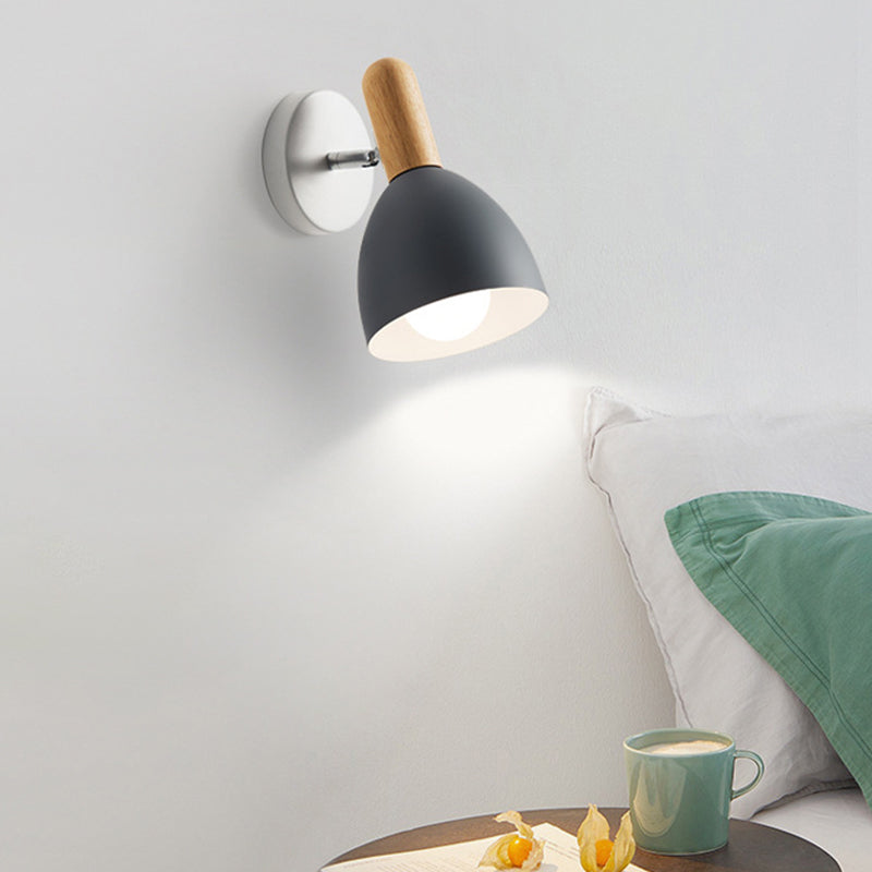 Lámparas de pared de pared de simplicidad nórdica lámpara de montaje de pared metálica metálica lámpara para dormitorio
