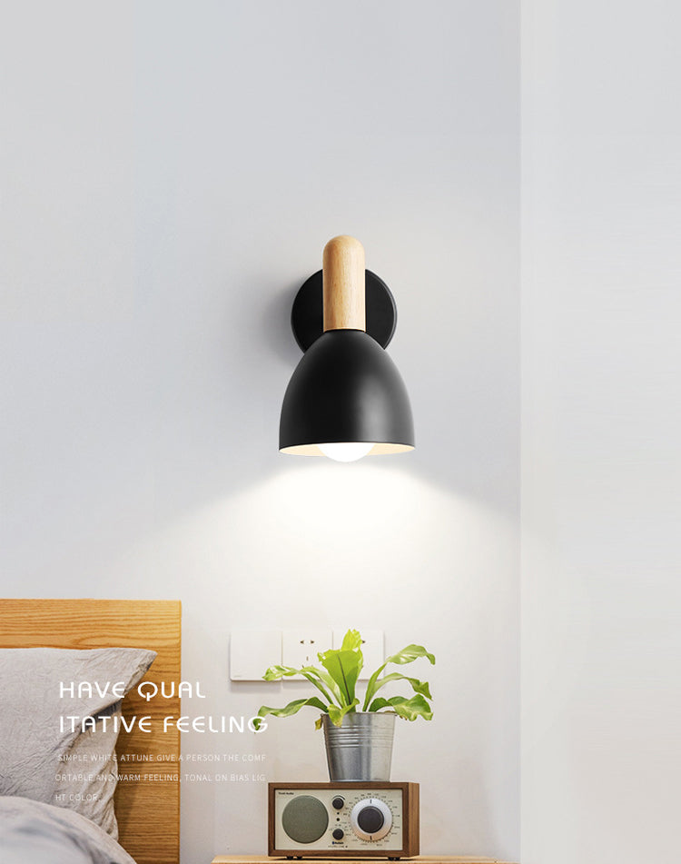 Lámparas de pared de pared de simplicidad nórdica lámpara de montaje de pared metálica metálica lámpara para dormitorio