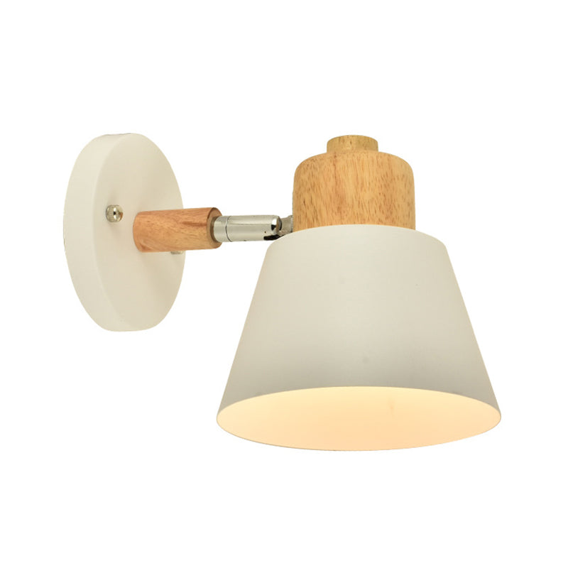 Nordic Simplicity Conical Wall Sconce Lighting Metallic Wall Mounted Light Fixture for Bedroom