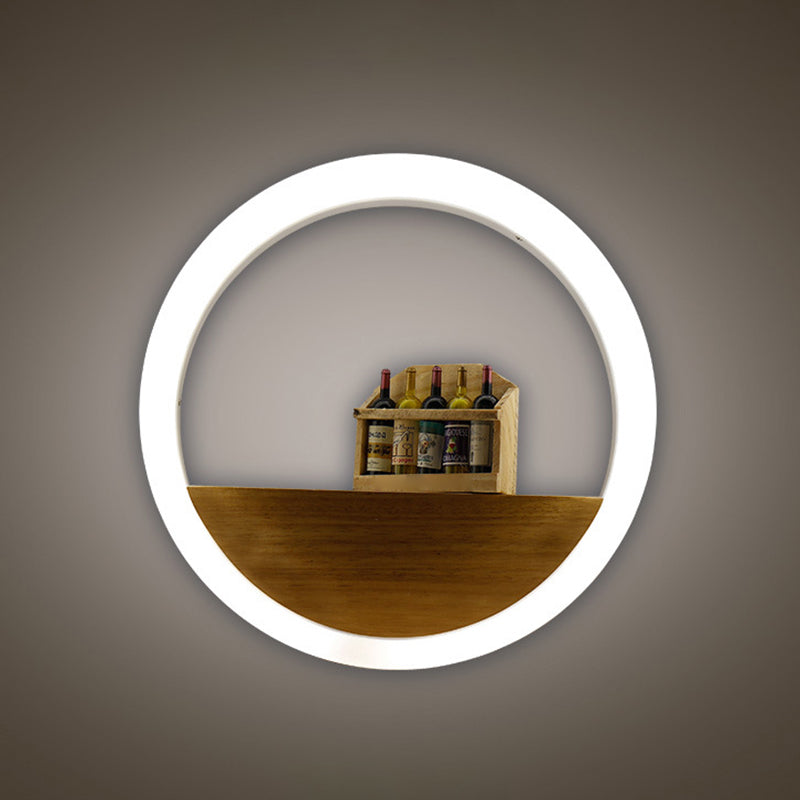 Acrylcirkel wandlamp Licht Licht Simplicity Stijl LED -wand SCONCE -verlichting in het wit