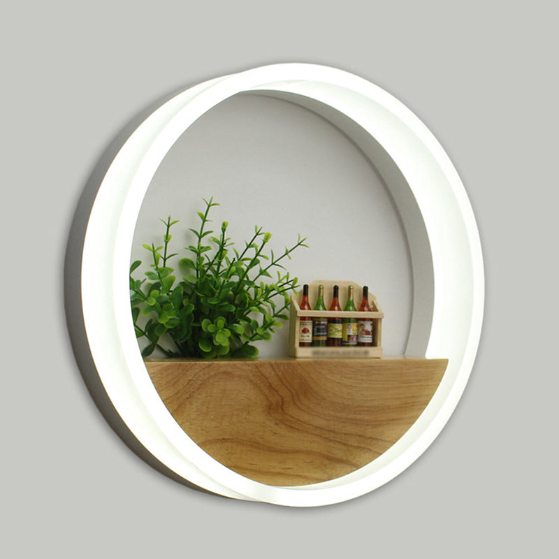 Acrylcirkel wandlamp Licht Licht Simplicity Stijl LED -wand SCONCE -verlichting in het wit