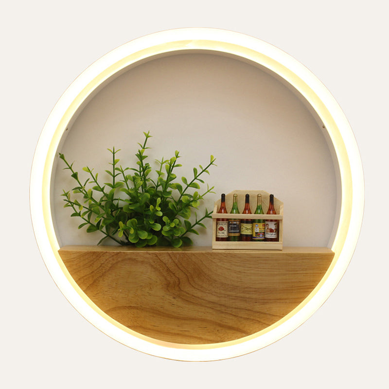 Acrylcirkel wandlamp Licht Licht Simplicity Stijl LED -wand SCONCE -verlichting in het wit