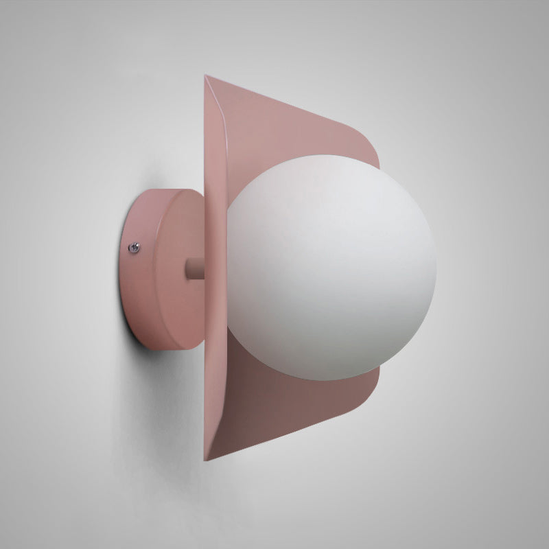 Éclairage mural en forme de boule nordique Éclairage mural en verre nordique pour chambre à coucher