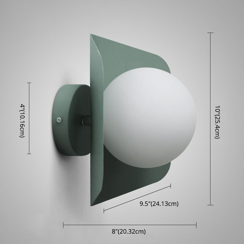Éclairage mural en forme de boule nordique Éclairage mural en verre nordique pour chambre à coucher