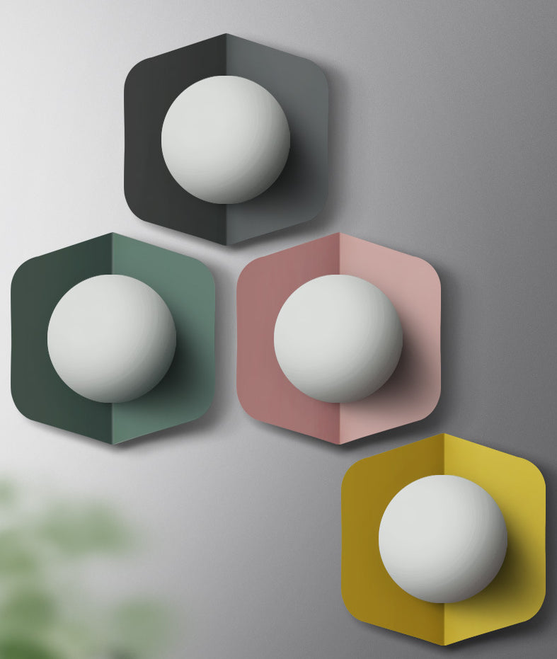 Éclairage mural en forme de boule nordique Éclairage mural en verre nordique pour chambre à coucher