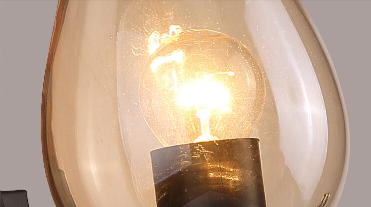 Industrial Style Shaded Wall Mounted Light Glass Wall Sconces Lighting Fixture in Clear