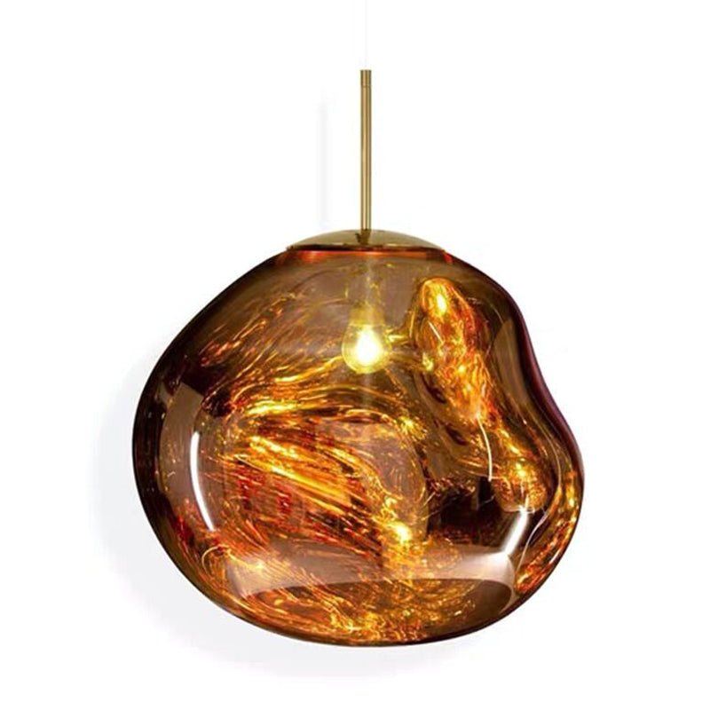 Electroplating Mirror Glass Lava Luz colgante de 1 lámpara Lámpara colgante colgante creativa para dormitorio