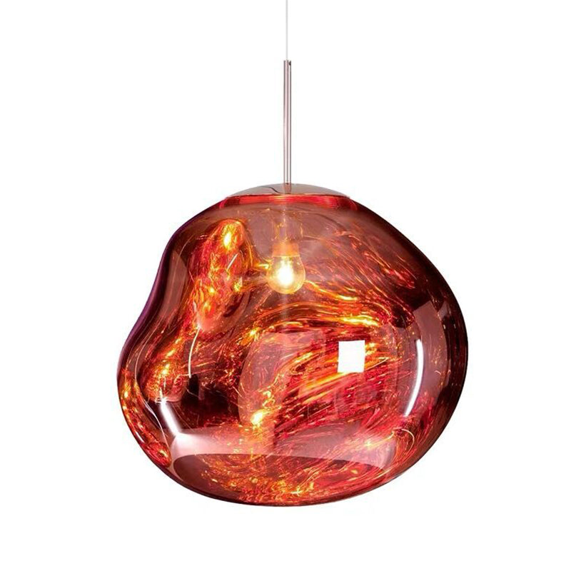 Electroplating Mirror Glass Lava Hanging Light 1-Light Creative Hanging Pendant Lamp for Bedroom