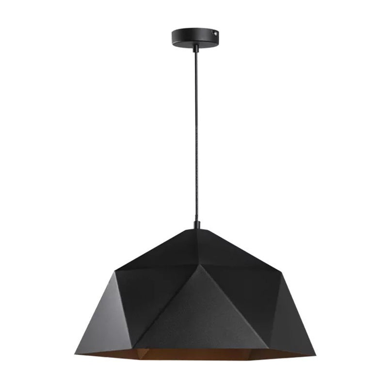 Multilateral Diamond Metal Suspended Light Contemporary Simplicity 1-Light Pendant for Bedroom