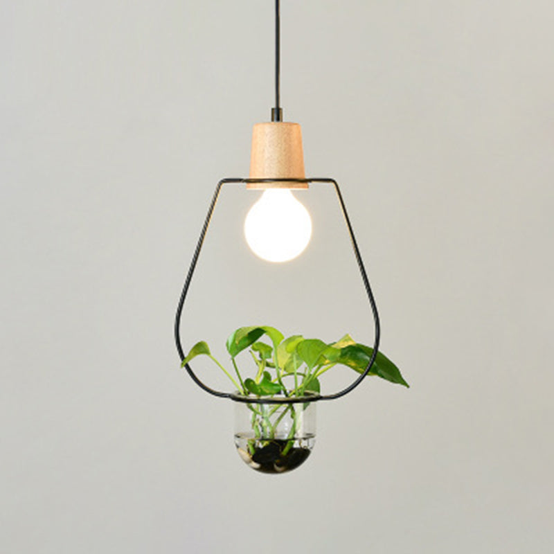 Lampada a sospensione con soffitto ad anello in metallo geometrico moderno 1 lampada da interno appesa alla luce senza botanica