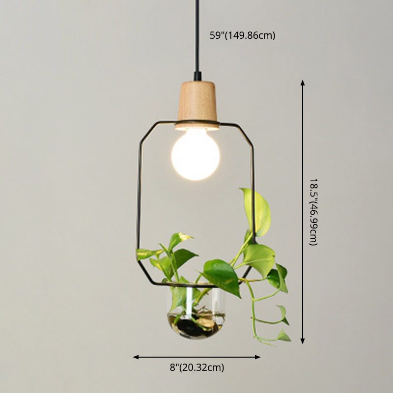 Lampada a sospensione con soffitto ad anello in metallo geometrico moderno 1 lampada da interno appesa alla luce senza botanica